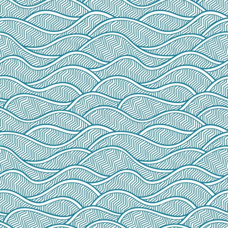 Decorative seamless pattern. Vector illustration with abstract waves or dunes.